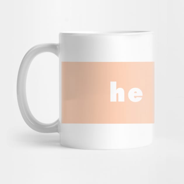 he / him - peach by banditotees